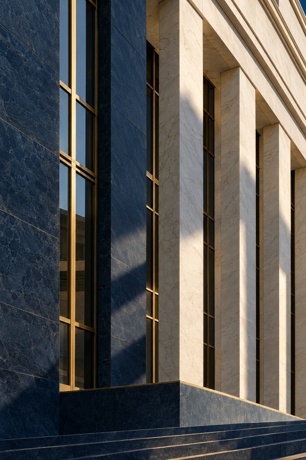 Moderne Architektur eines Gerichtsgebäudes